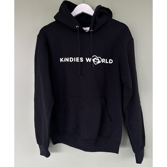 Kandies World Other - Kandies World Hoodie Sweatshirt Black Logo Rave Festival Sz Small Cotton Black